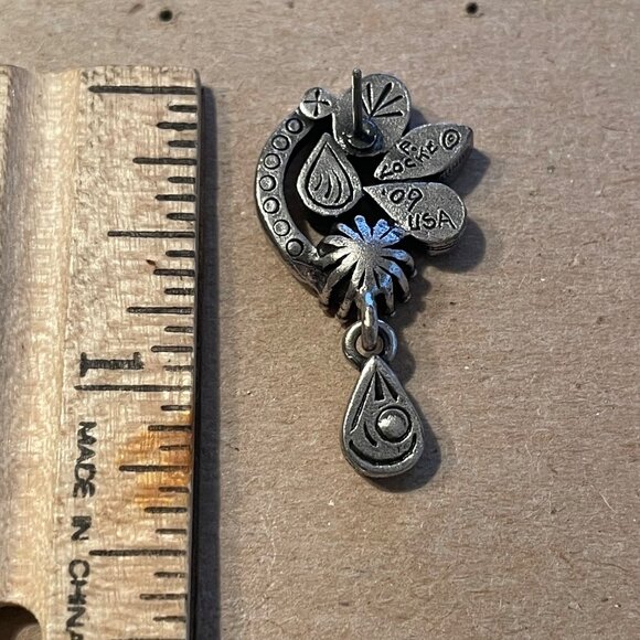 Patricia Locke Masque Handmade Crystal Earrings Silver Toned 2009 NWD - Picture 4 of 4